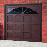 Chelsea GRP Glasswood Mahogany Up-and-Over Garage Door Chelsea